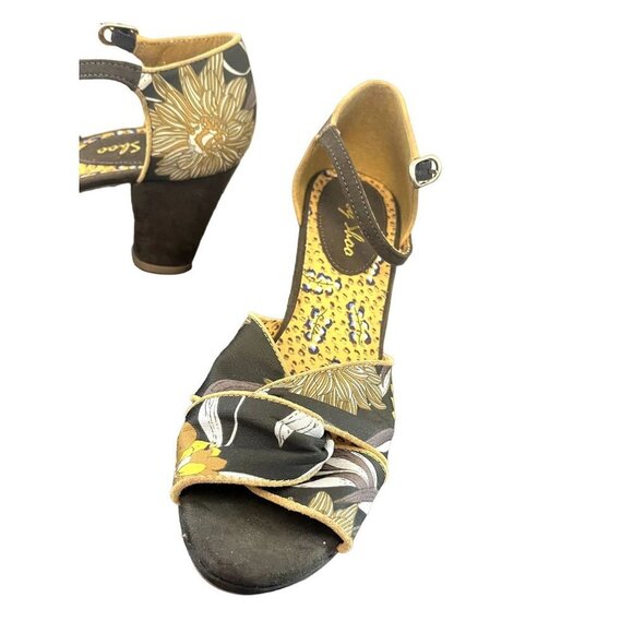 Ruby Shoo Xanthe Peeptoe Heels Retro 1960s Heels 7 - Picture 4 of 12